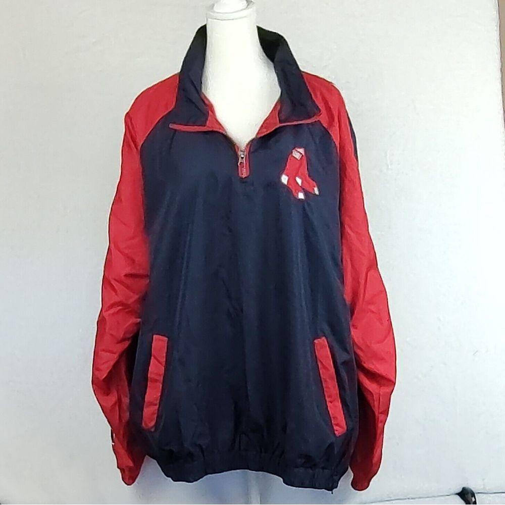 Vintage‎ Boston Red Socks Navy Jacket Pullover Size XL